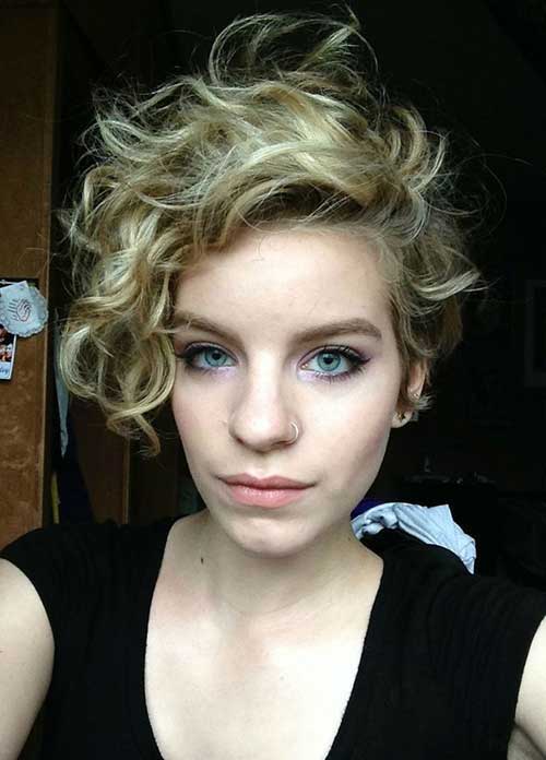 Short Curly Blonde Haircuts 2014