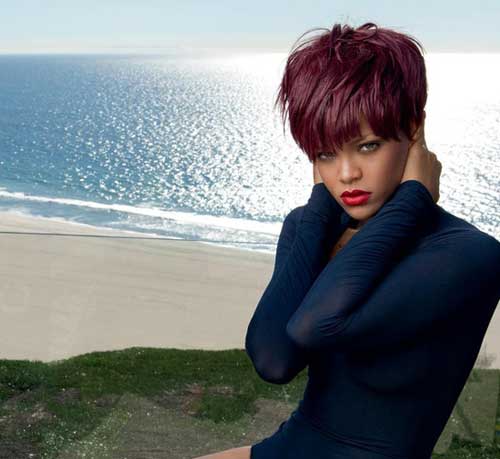 Rihanna Pixie Rihanna Red Pixie
