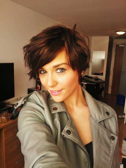 Short Dark Messy Hair Short Casual Dark Shiny Messy Hairstyles