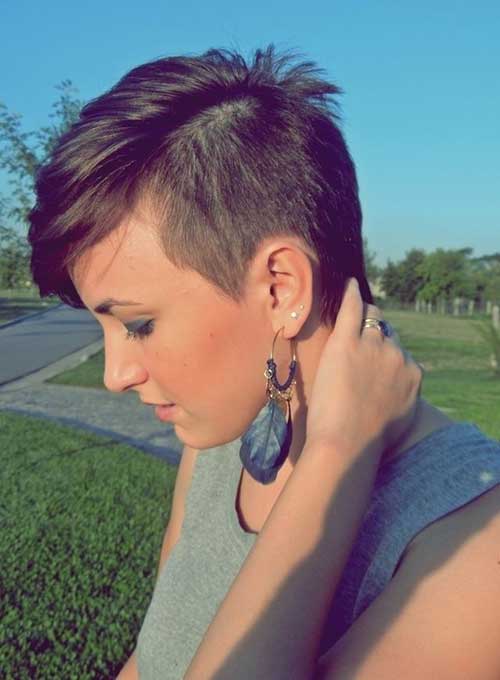 Side Shaved Pixie Haircuts