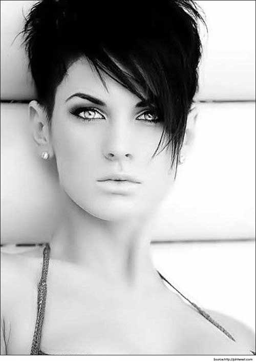 Charming Short Hairstyles with Long Bangs
