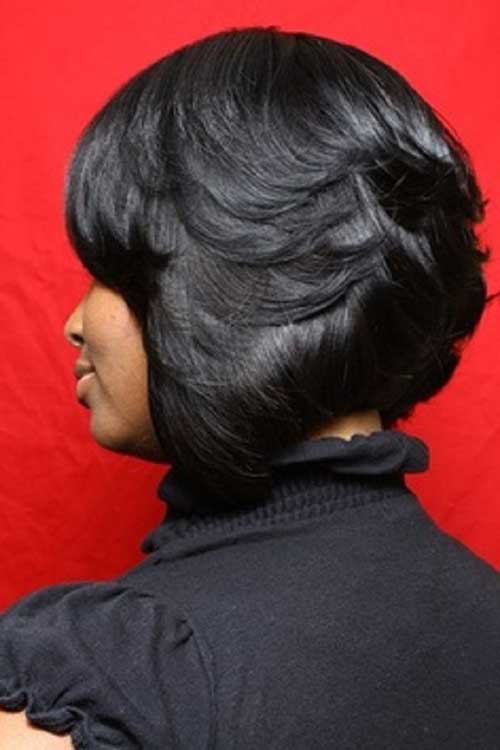 Short Feathered Bob Hairstyles For Black Women