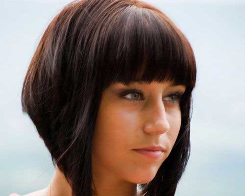 Short Dramatic Layered Bob Hairtyles for Cute Round Face