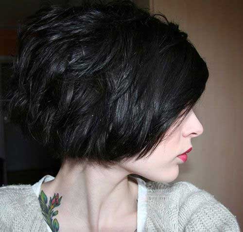 Short Haircuts with Bangs Side View