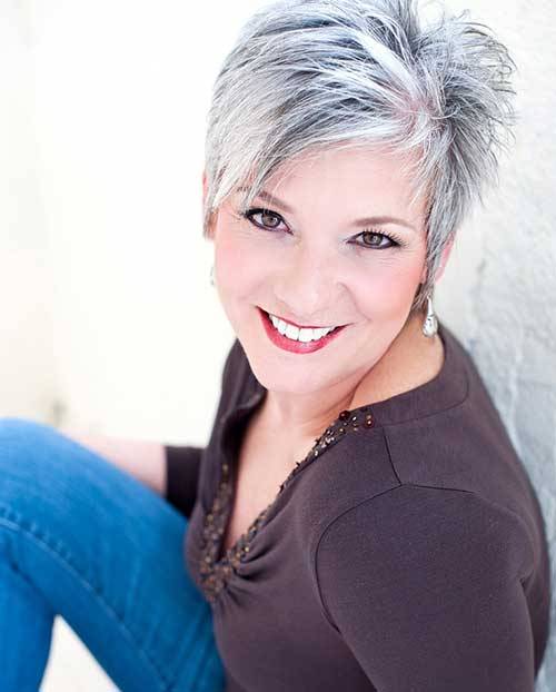 Short Pixie Cuts Rounded Older Face
