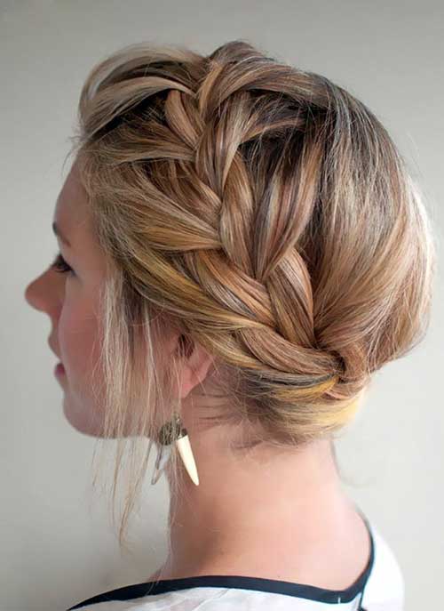French Crown Braid Hairstyle Updos