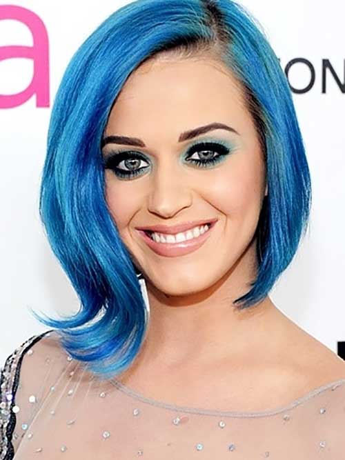 Katy Perry Blue Bob Hair
