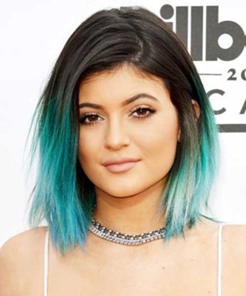 Kylie Jenner Blue Ombre Hair Trends 2015