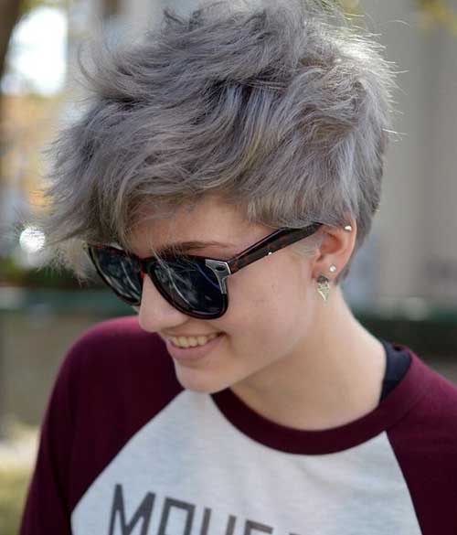 Grey Pixie Haircuts for Women