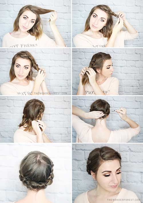 Quick Casual Braided Short Hair Updos