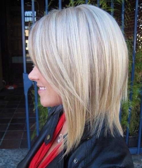 Bob Hairstyle with Platinum Lights