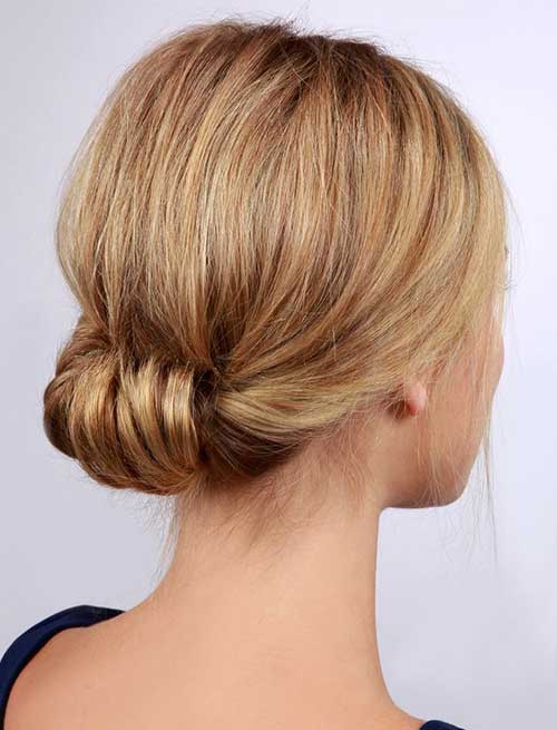 Cute Rolled Updo for Short Hair