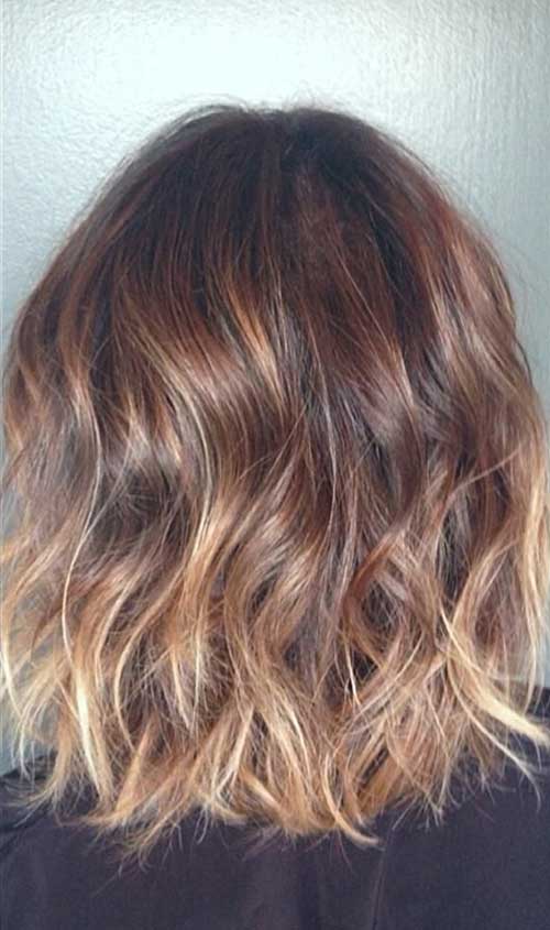 Short Brown Hair with Blonde Ombre Highlights