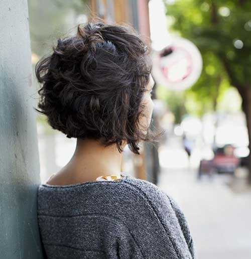 Short Cuts for Curly Dark Hair Back View