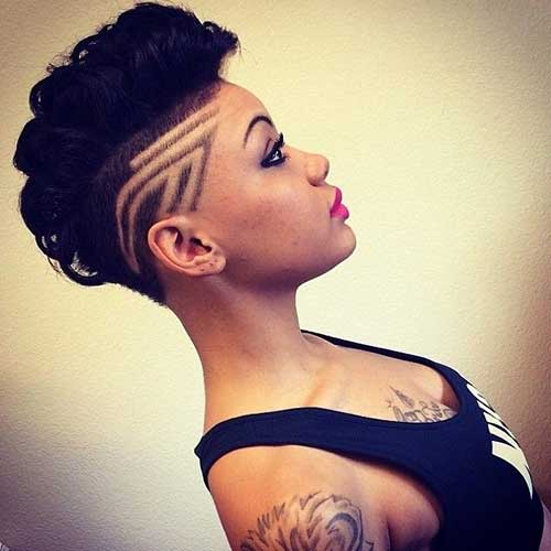 Shaved Sides Short Hairstyles Black Women
