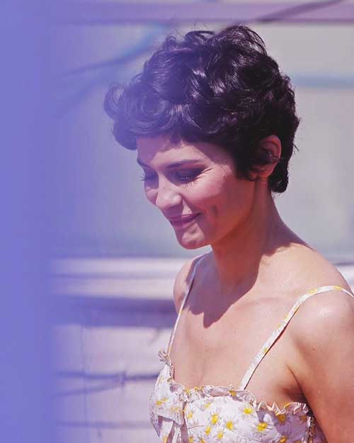 Audrey Tautou Curly Pixie Hair