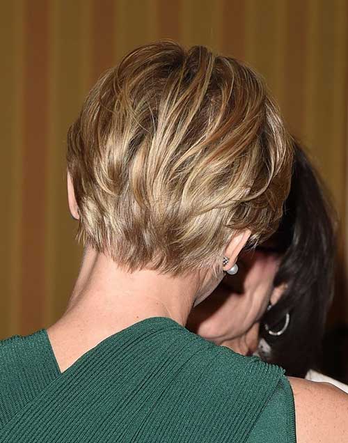 Blonde Short Pixie Haircuts Back View