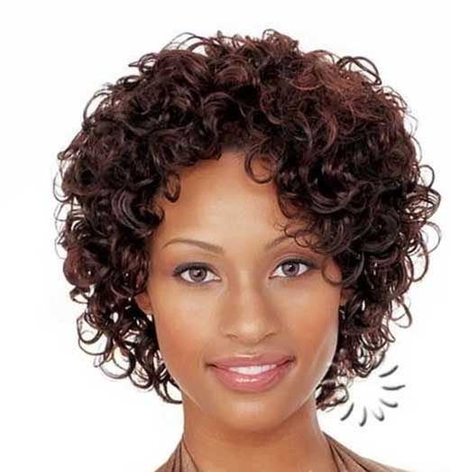 Short Curly Sew in Weave Hairstyles for Black Ladies