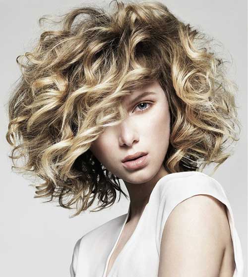 Short Hairstyles for Curly Frizzy Blonde Hair