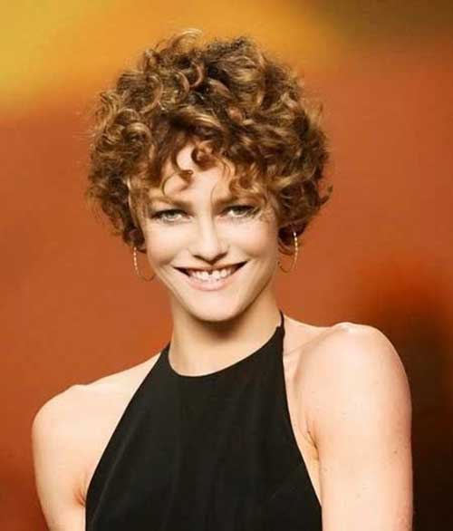 Short Curly Haircuts with Bangs