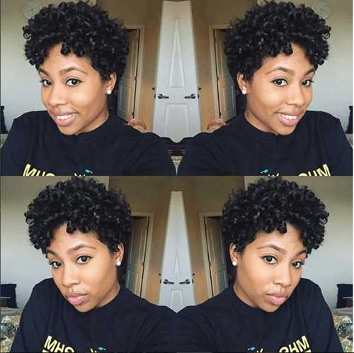 Natural Hairstyles for Black Women with Short Hair-9