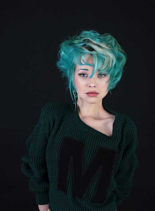 Short Turquoise Haircuts for Women