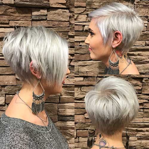 Short Silver Hairstyle