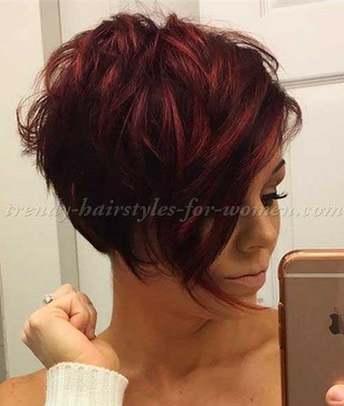 10-Short Hairstyle with Long Bangs Short Hair Long Bangs - 10