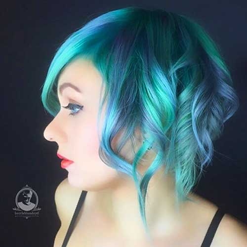 13-Short Blue Hair Short Blue Hair 2017 - 13