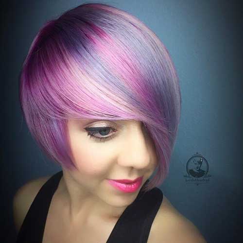 15-Short Hairstyle with Long Bangs Short Hair Long Bangs - 15