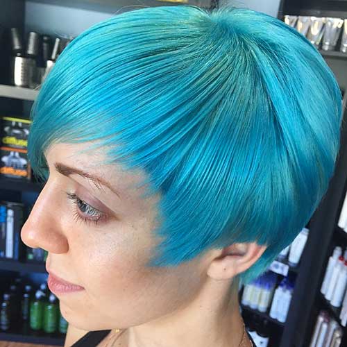 18-Short Blue Hairstyle Short Blue Hair - 18