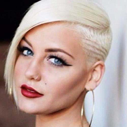 18-Short Hairstyle with Long Bangs Short Hair with Long Bangs - 18