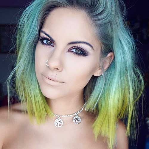 Short Blue Hairstyle