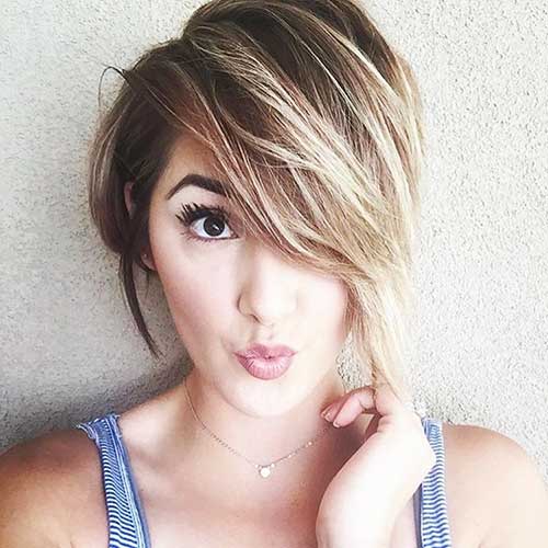 2-Short Hair with Long Bangs Short Hairstyle with Long Bangs