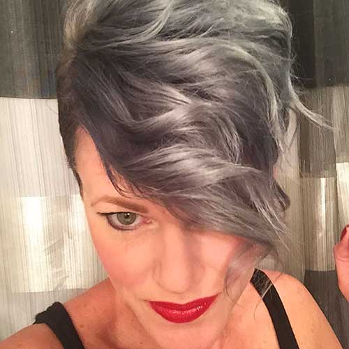 28-Short Hair with Long Bangs 2017 Short Hair with Long Bangs 2017 - 28