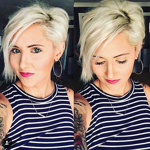 3-Short Hairstyle with Long Bangs Short Hair with Long Bangs 2017