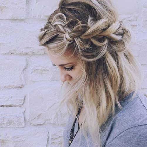 12.Braided Short Hairstyle Braided Short Hairstyles-12