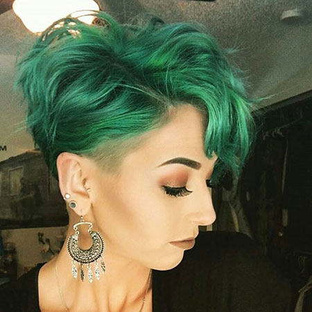 Green Hair, Pixie, Under, Trends, Tips