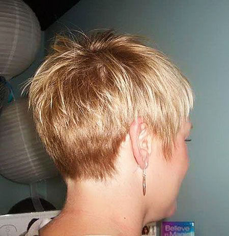 Pixie Back Blonde View Bob 30 2017 , Back View
