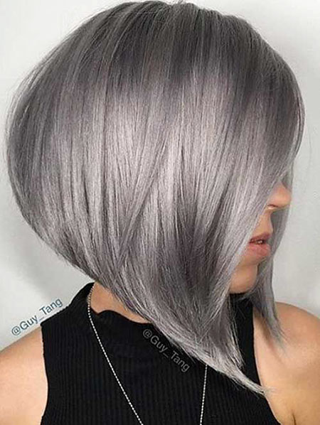 Short Hairtyles for Grey Hair Grey Bob Hairtyle, Hair Gray Color Silver
