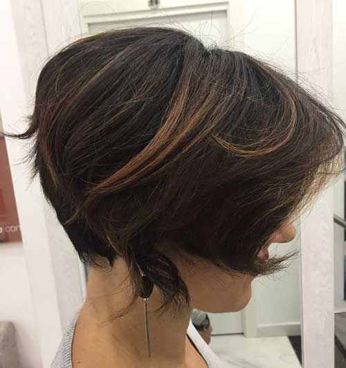 13.Short Haircuts for Dark Brown Hair Dark Brown Short Haircuts-13