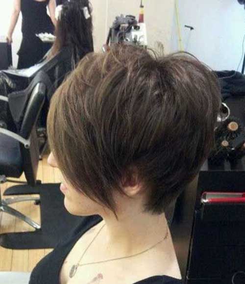 15.Short Haircuts for Dark Brown Hair Dark Brown Short Haircuts-15