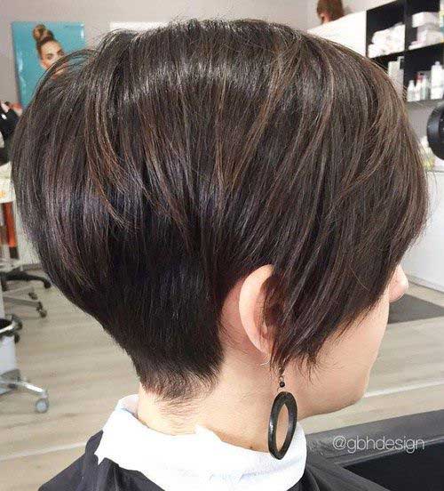 6.Short Haircuts for Dark Brown Hair Dark Brown Short Haircuts-6