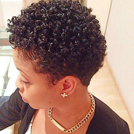 Short Curly Hairtyle for Black Women, Short Natural Hair Curly