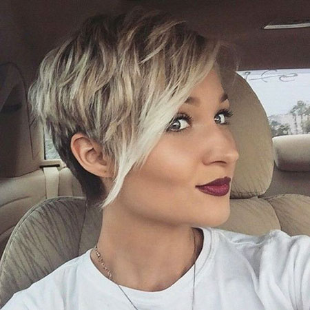 Short Trendy Haircuts for Fine Hair Long Bangs, Pixie Short Hair Trendy