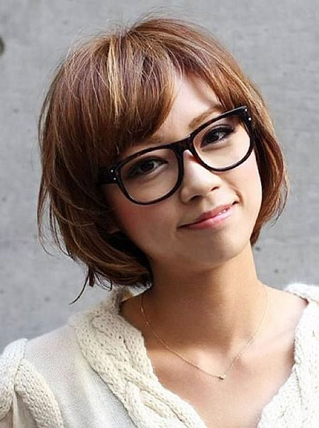 Haircuts for Round Faces with Glasses Hair Short Face Faces
