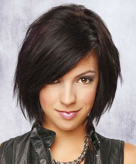 Bob Haircut with Side Bangs Thick Side Bangs, Hair Side Women Parted