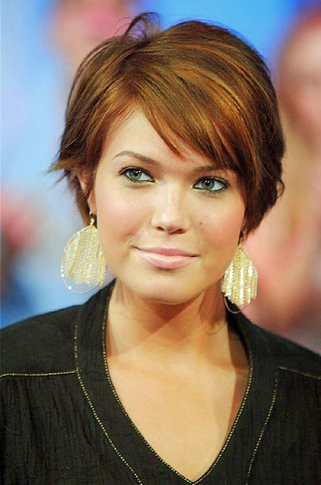 Round Face Short Haircuts 2018 Layered Pixie, Hair Short Moore Mandy