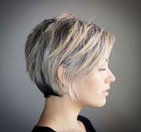 Pixie Choppy Silver Parted