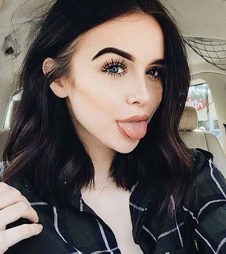 Cute Girl Hair Style, Women Makeup Kylie Bob